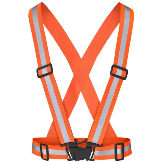 Hi-Viz Reflective Safety Belt Orange Front